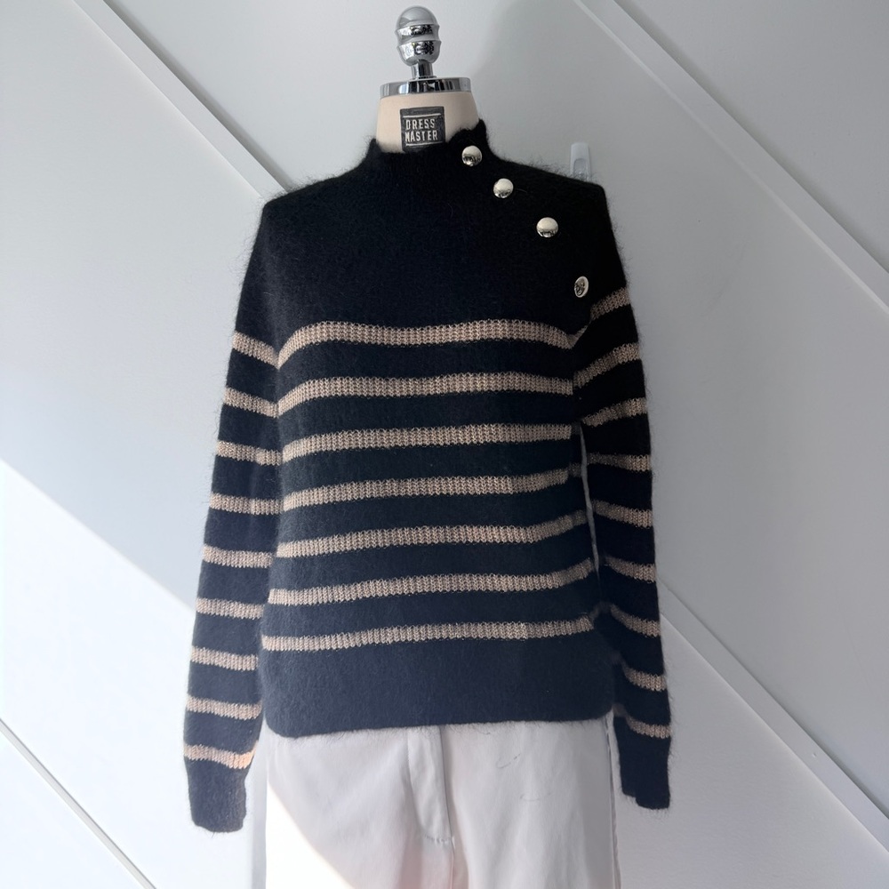 Sézane Trudy Mohair Sweater | Parisian Chic Fluffy Knit | French Girl Luxury - S - Picture 3 of 13